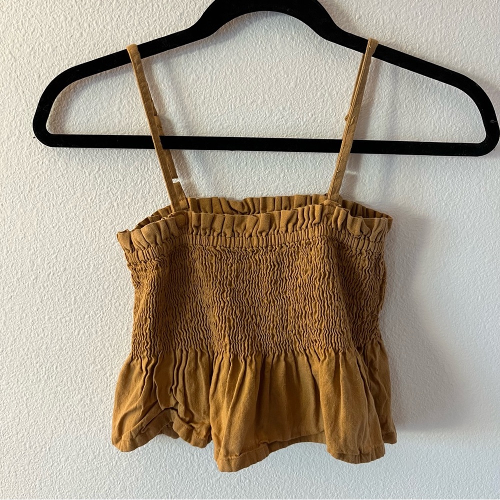 Nastygal Tan Crop Top (XS)